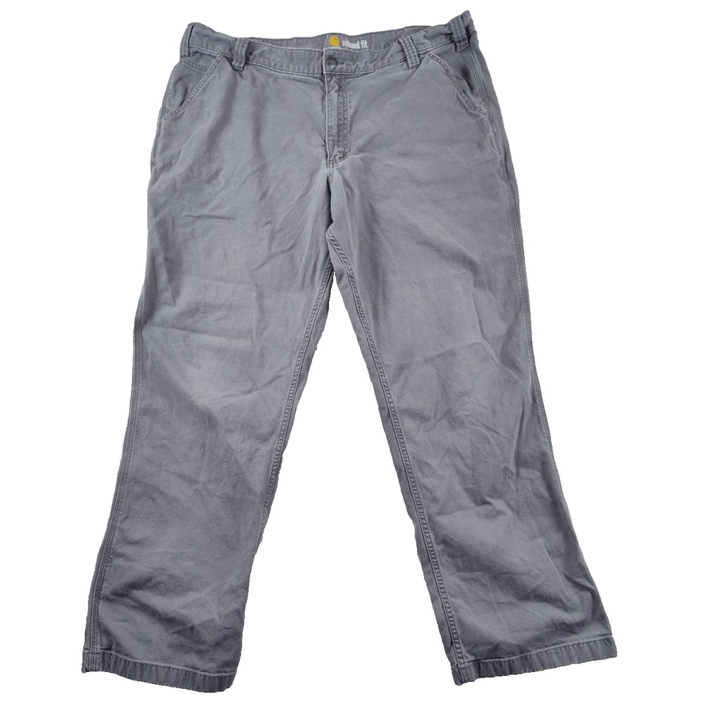 Carhartt Cargo Pants Men's 42x32 Gray Relaxed Fit Cotton Work Utility
